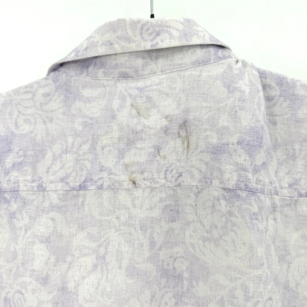 Robert Graham Shirt Mens XL Purple Tie Dye Paisley Resort Luxury Designer Preppy